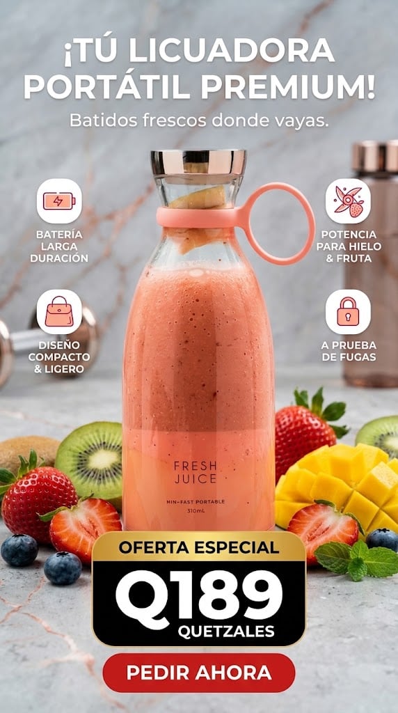 Mini Licuadora Portátil USB: Smoothies y Batidos Frescos Donde Quieras