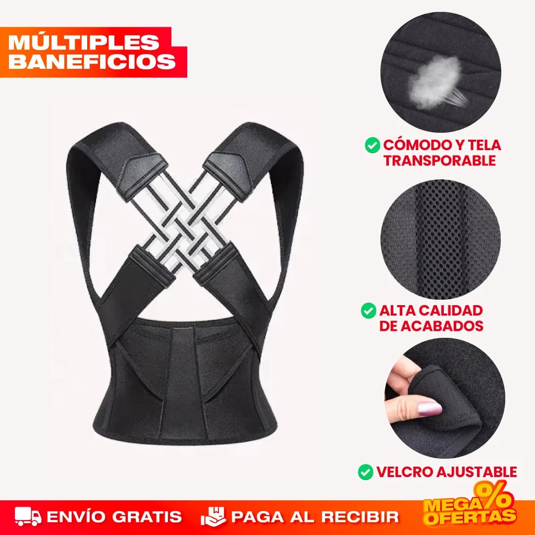 Promo 2x1 Corrector de Postura Ajustable 🏋️‍♀️