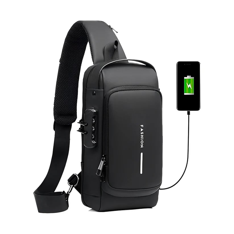 Bolso Inteligente Antirrobo con Puerto Usb y Candado para Colocar Clave Secreta