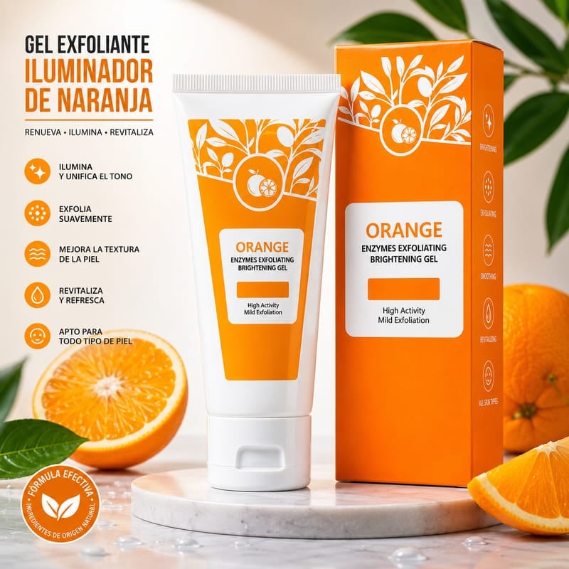 🍊 GEL EXFOLIANTE ILUMINADOR DE NARANJA | Renueva, Ilumina y Revitaliza tu Piel Aproveche   dos por solo 230 quezales