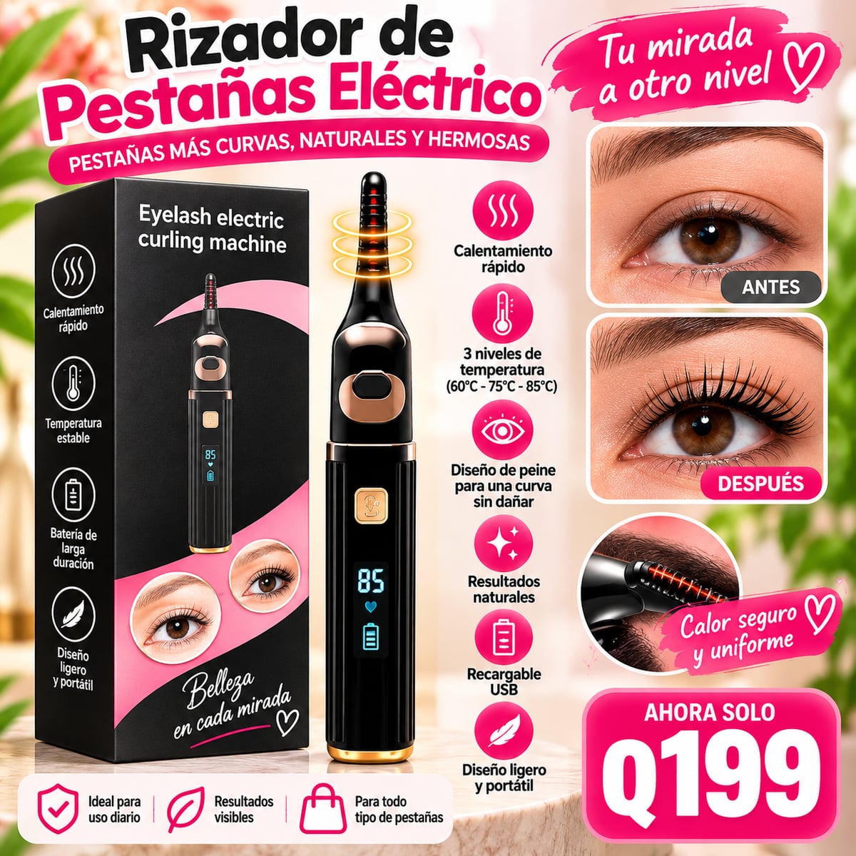Define tu mirada - Rizador de Pestañas Eléctrico - Envío Gratis!