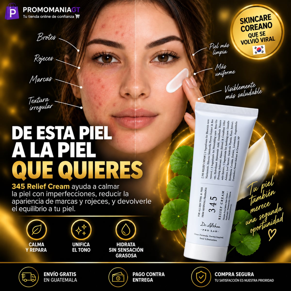345 Relief Cream de Dr. Althea - Tratamiento para Manchas y Acné 😍