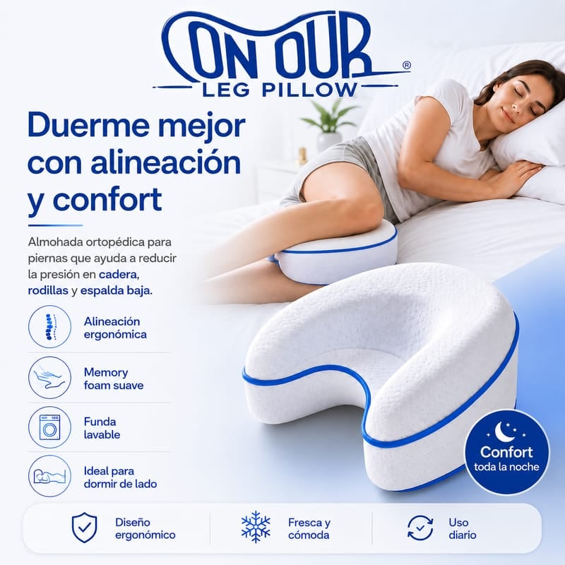 Almohada de Alineación ortopédica para piernas | Alivia el dolor del Nervio Ciático desde la Primera Noche + ENVIO GRATIS