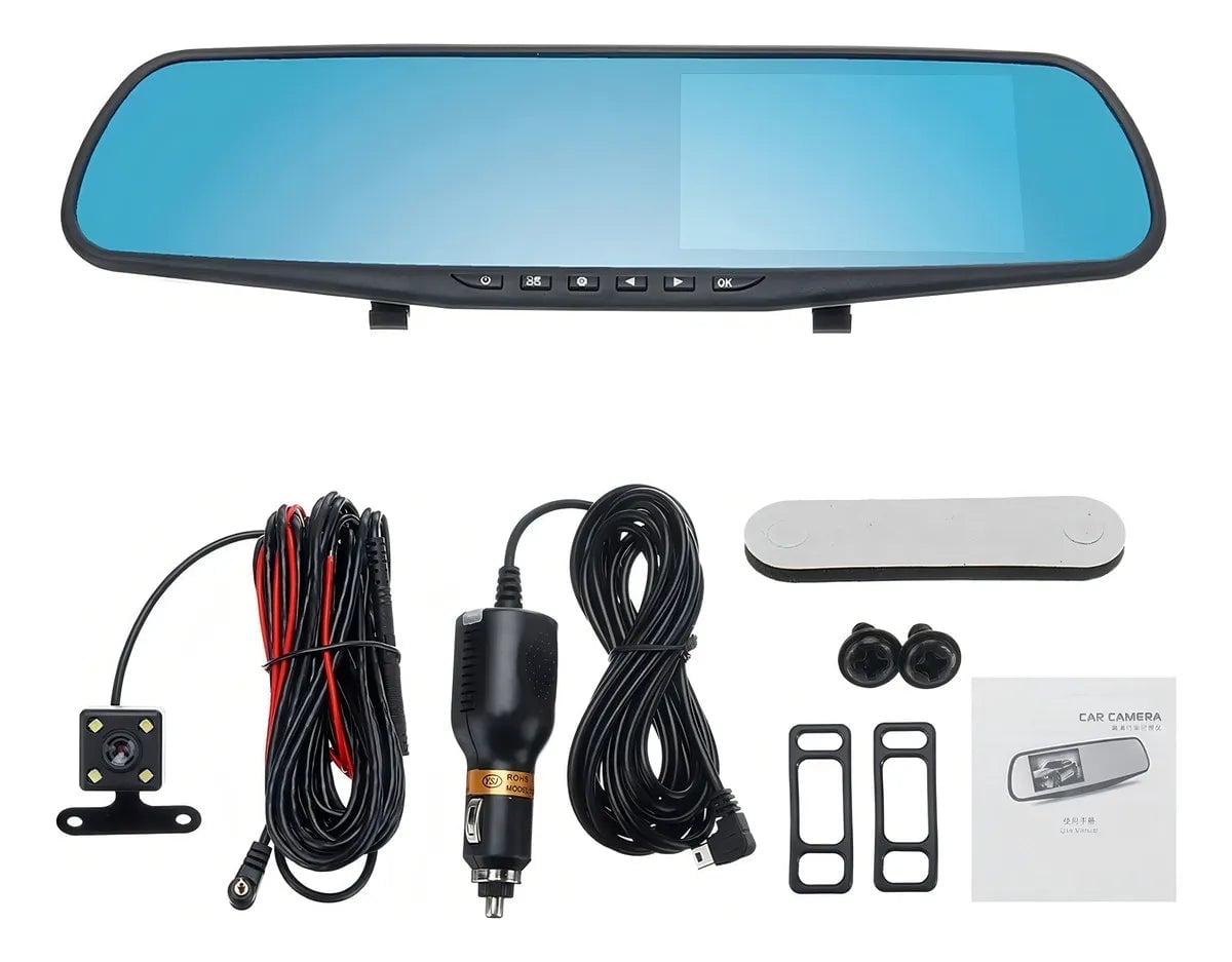 Retrovisor 2 en 1 con Cámara |🔥 Protege tu auto y graba todo desde hoy por solo Q339