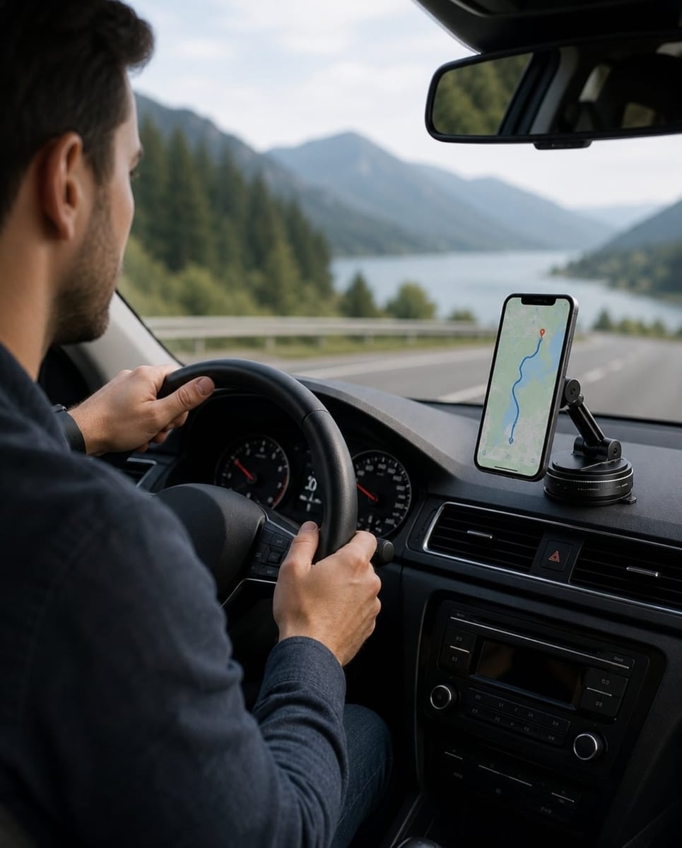 Soporte para celular Magnético 360° con Succión al Vacío