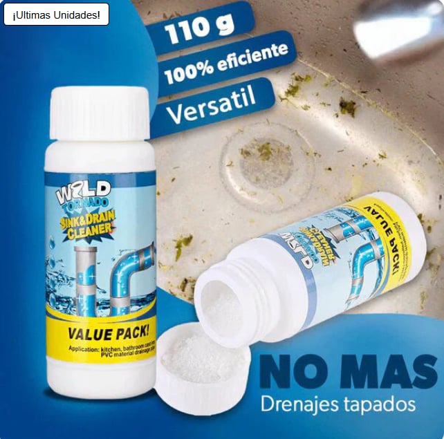 Wild Tornado™ Destapador y Limpiador de Cañerías Profesional-3X1 + Q240+ envio gratis