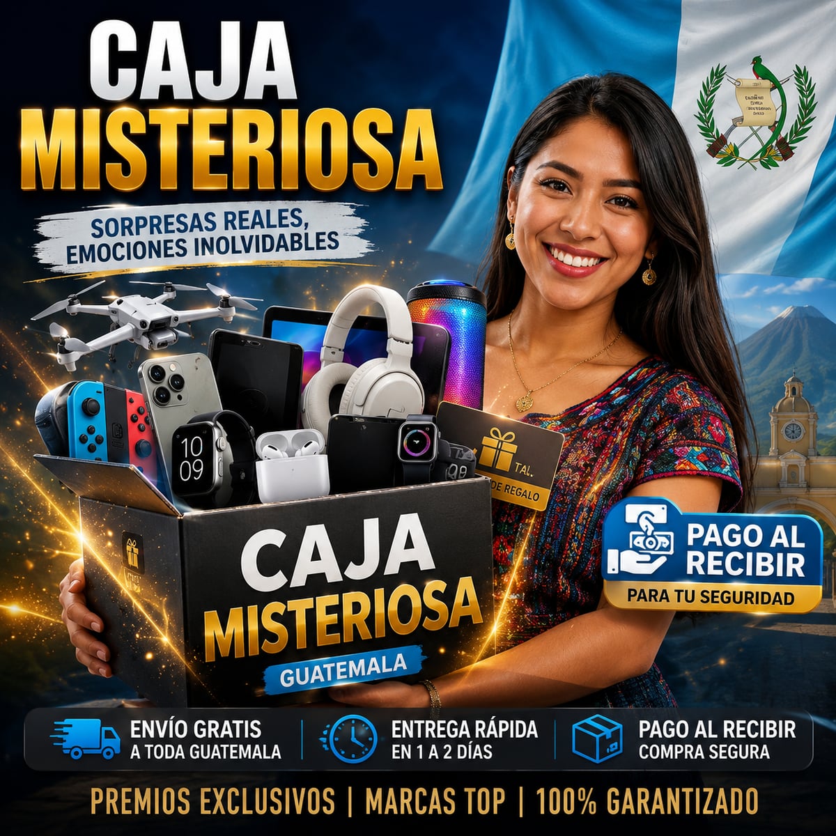 🎁 Caja Misteriosa Guatemala | Premios Reales, Envío Gratis y Pago al Recibir