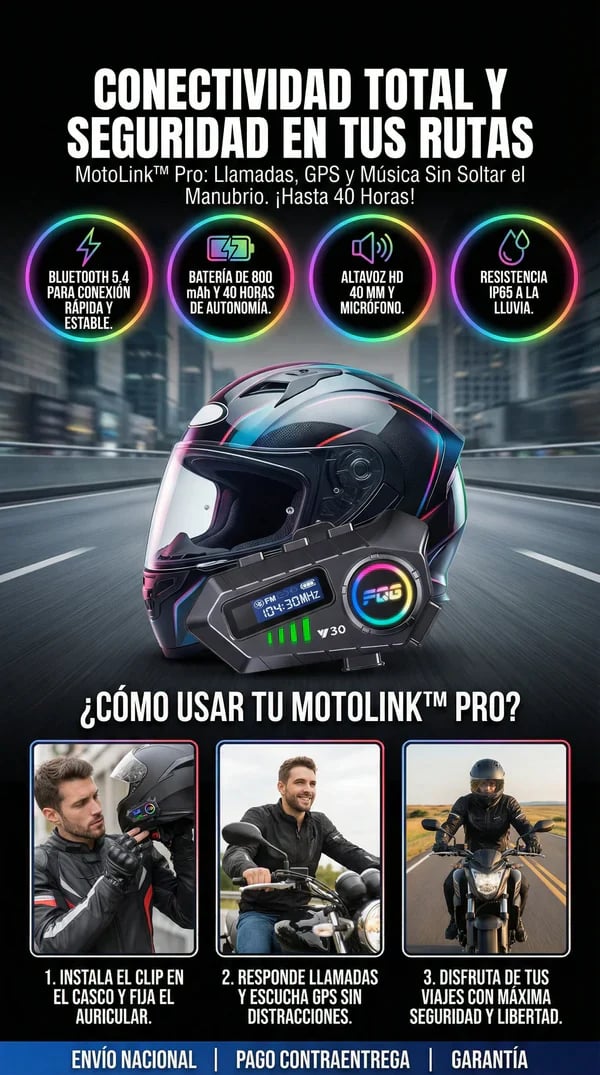 AURICULAR A BLUETOOTH PARA CASCO DE MOTOS+ ENVÍO GRATIS