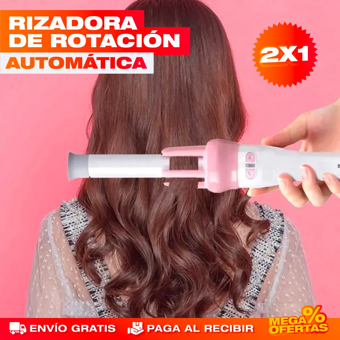 PROMO 2X1 RIZADORA ELÉCTRICA GIRATORIA PARA PELO
