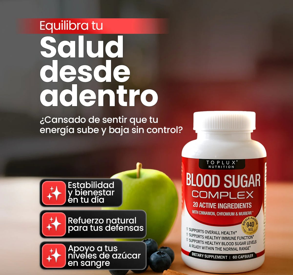 Blood Sugar – regula tus niveles de azúcar y mejora tu energía