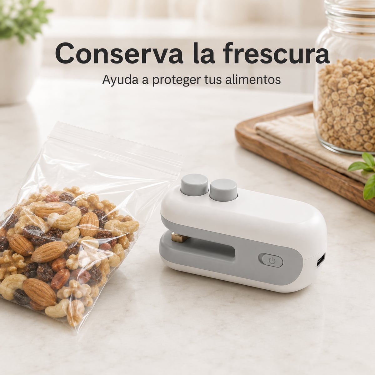 SellaFresh Go™ | Mini Selladora Portátil Recargable USB-C