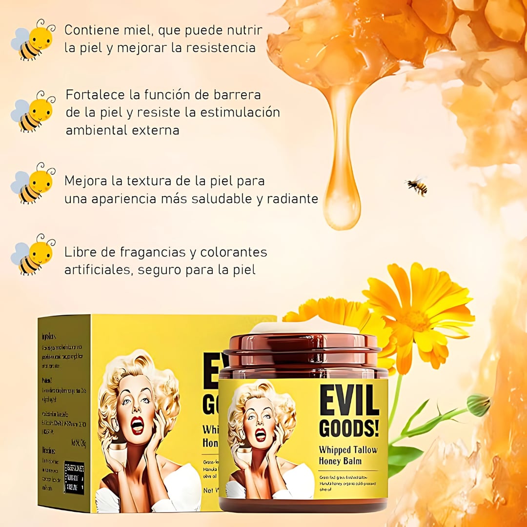 EVIL GOODS CEBO DE RES WHIPPED TALLOW HONEY BALM – Hidratación natural para tu piel