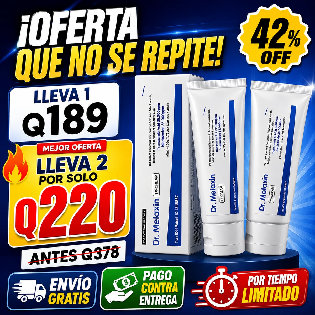 ✨ ¡Piel más uniforme y luminosa con Dr. Melaxin + ENVÍO GRATIS! 🚚