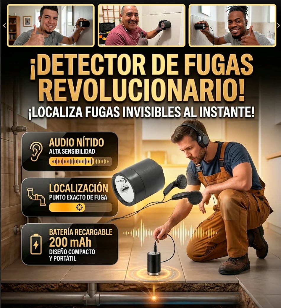 Detector Profesional de Fugas Acústico – Localiza sin Romper + ENVIO GRATIS 🇬🇹