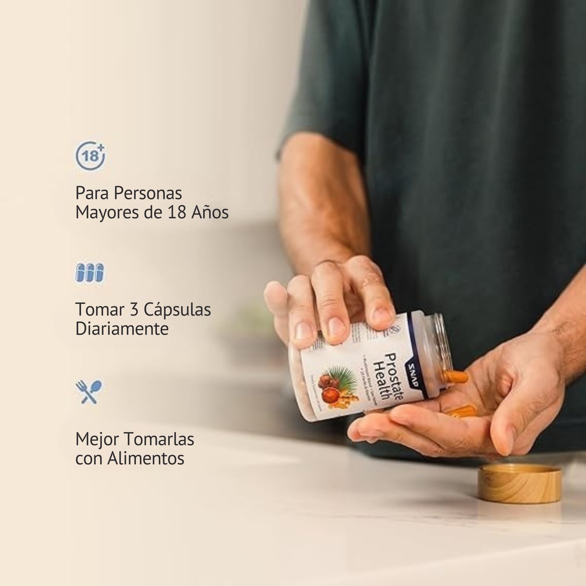 Prostate Health™ – Fórmula Natural para la Salud de la Próstata, Vejiga y Vitalidad Masculina (60 Cápsulas) + ENVIO GRATIS 🎁