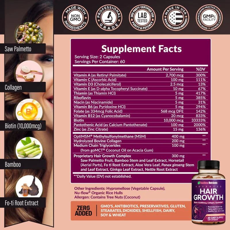 Hair Growth Vitamins™ - Reactiva Tus Folículos Capilares