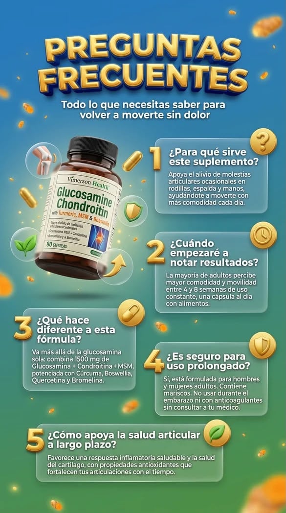 Fórmula que apoya la movilidad articular - Glucosamina Condroitina MSM + D 1800 mg