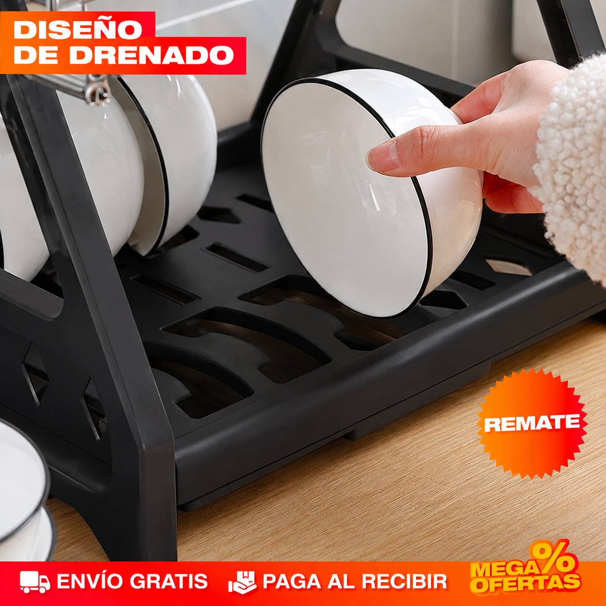 ESCURRIDOR DE PLATOS DE 2 NIVELES