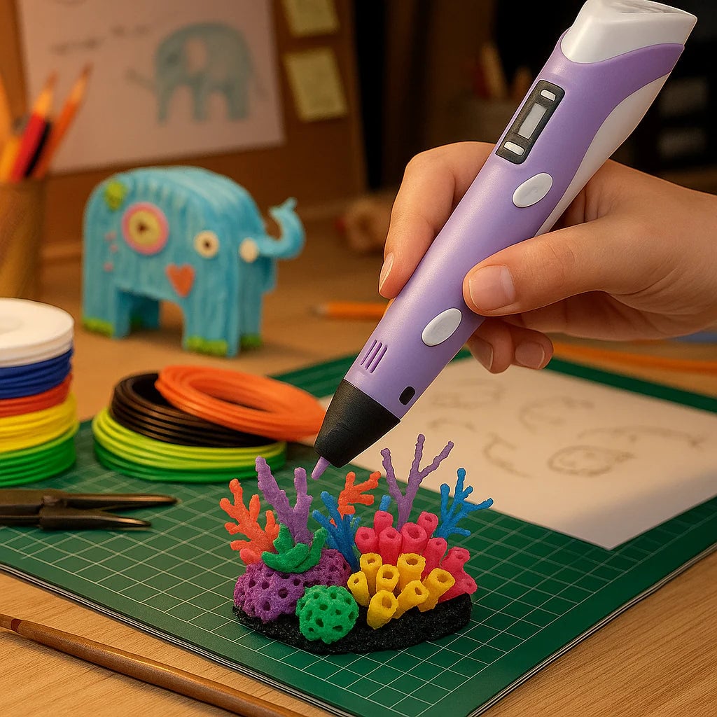 Lapiz de Impresión 3D™ + Filamentos y Plantilla Imprimible de REGALO - ENVÍO GRATIS 🎁