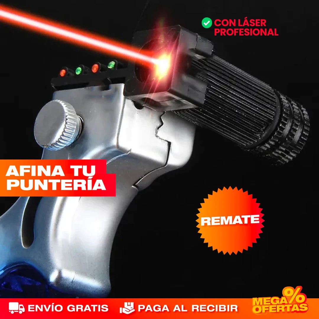 ULTIMAS UNIDADES - RESORTERA DE PRECISIÓN CON LÁSER (O) + ENVÍO GRATIS🎁