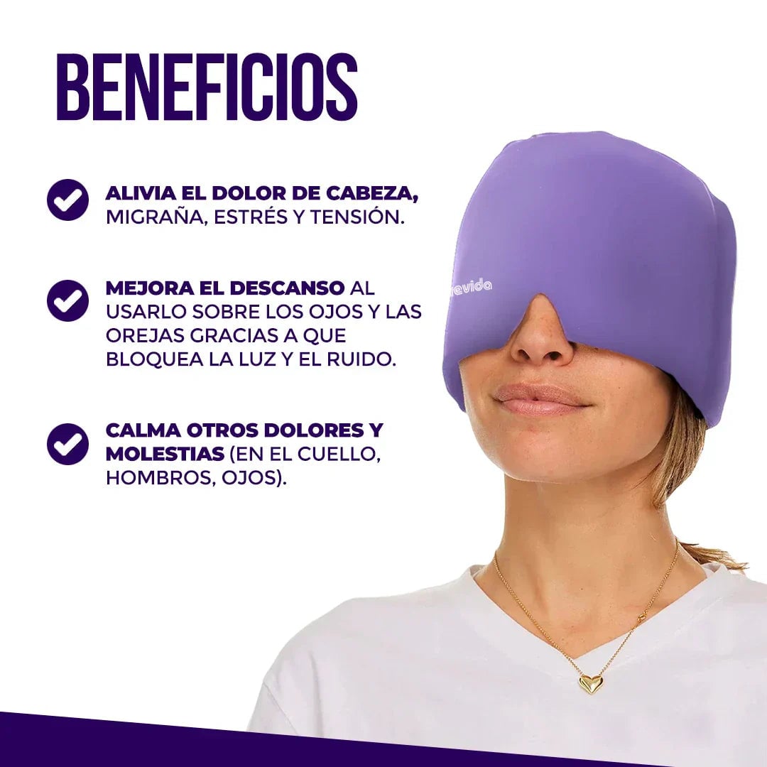 GORRO TERAPÉUTICO PARA MIGRAÑA Y ALIVIO MUSCULAR FRÍO/CALOR 😍+ ENVÍO GRATIS