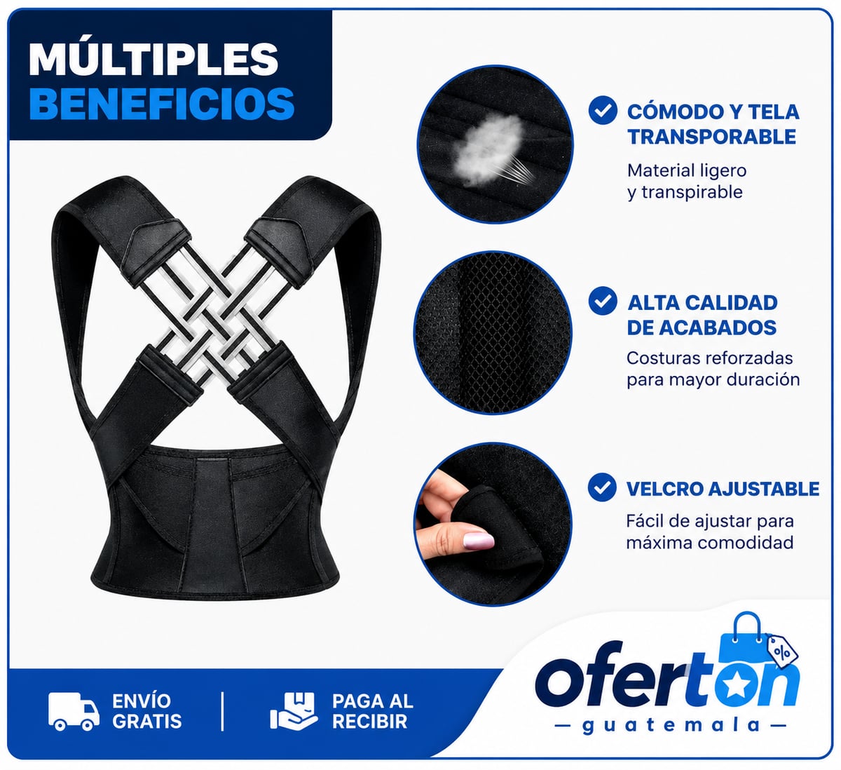 Corrector de Postura Ajustable – Espalda Recta y Adiós al Dolor 