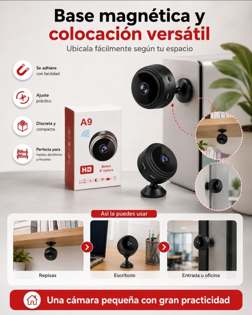 Mini Cámara de seguridad WIFI 360° HD