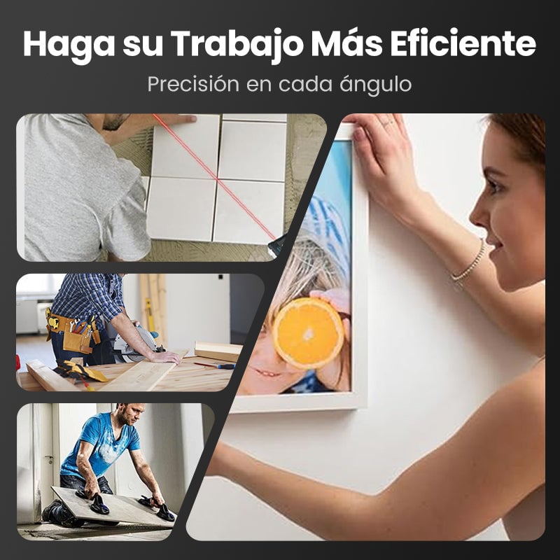 Medidor de ángulo digital magnético de 4 caras con láser
