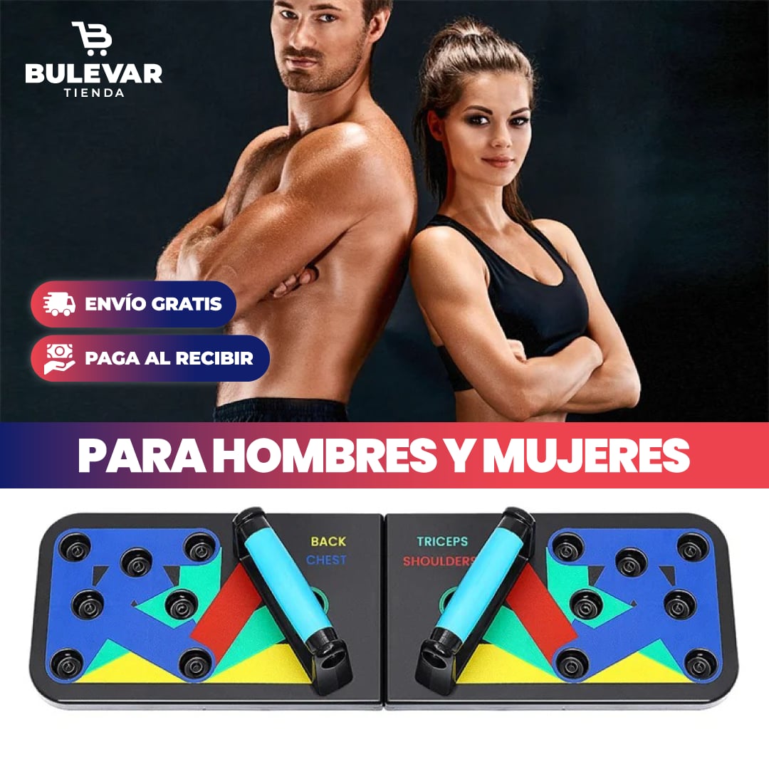 PushPro 9 en 1™  Tabla Profesional de Flexiones