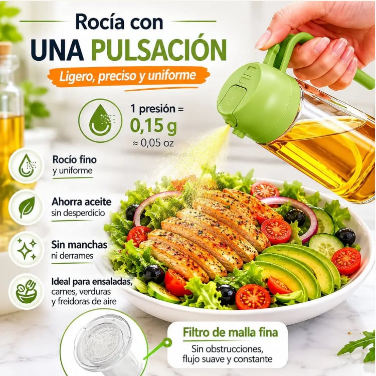 🫒 SPRAY CHEF 2 EN 1 — Cocina Más Sana, Sin Desperdiciar