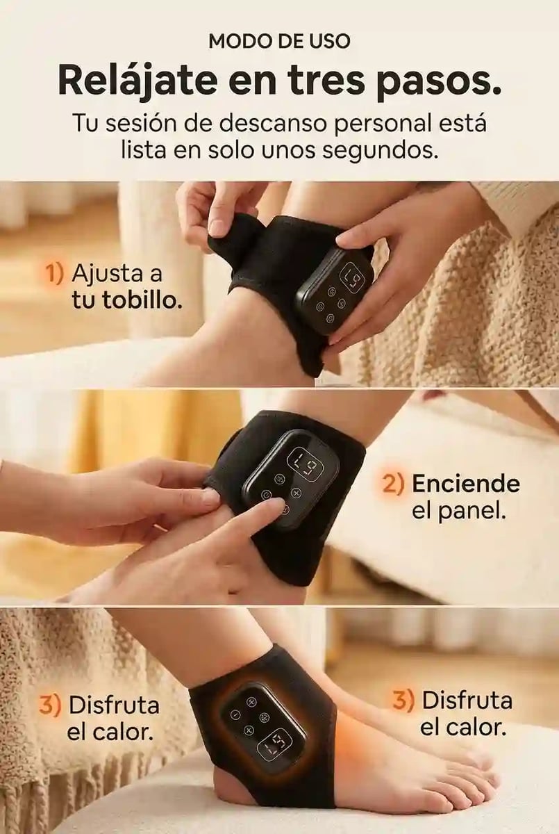 ThermaPulse™  Tobillera Térmica Inteligente con Calor y Masaje🦶🔥