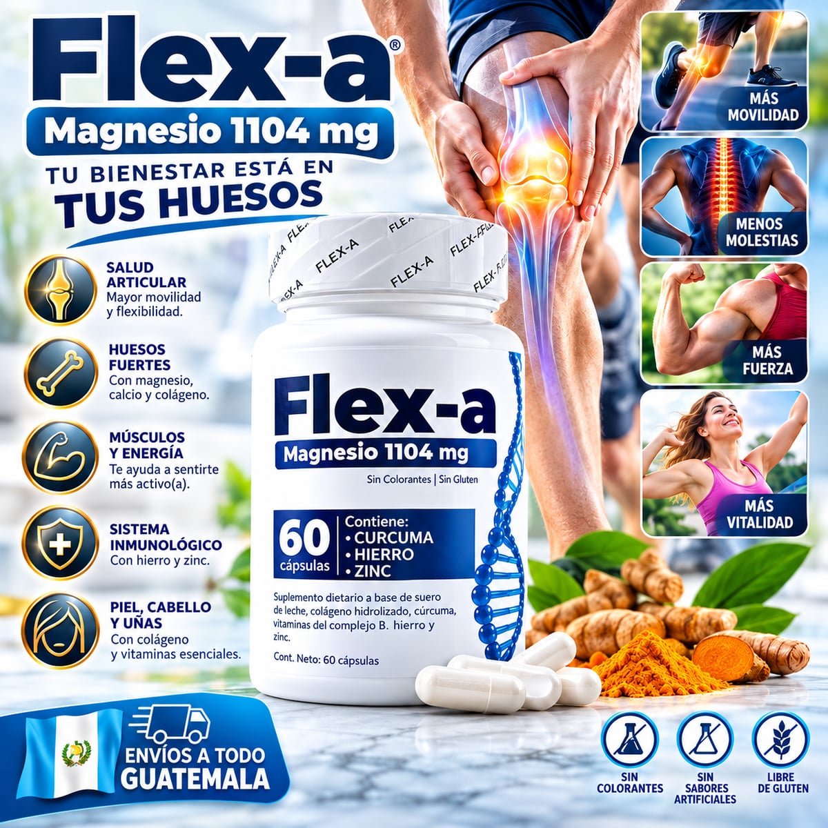 Flex-a 1104 mg - Suplemento Apoyo Articular