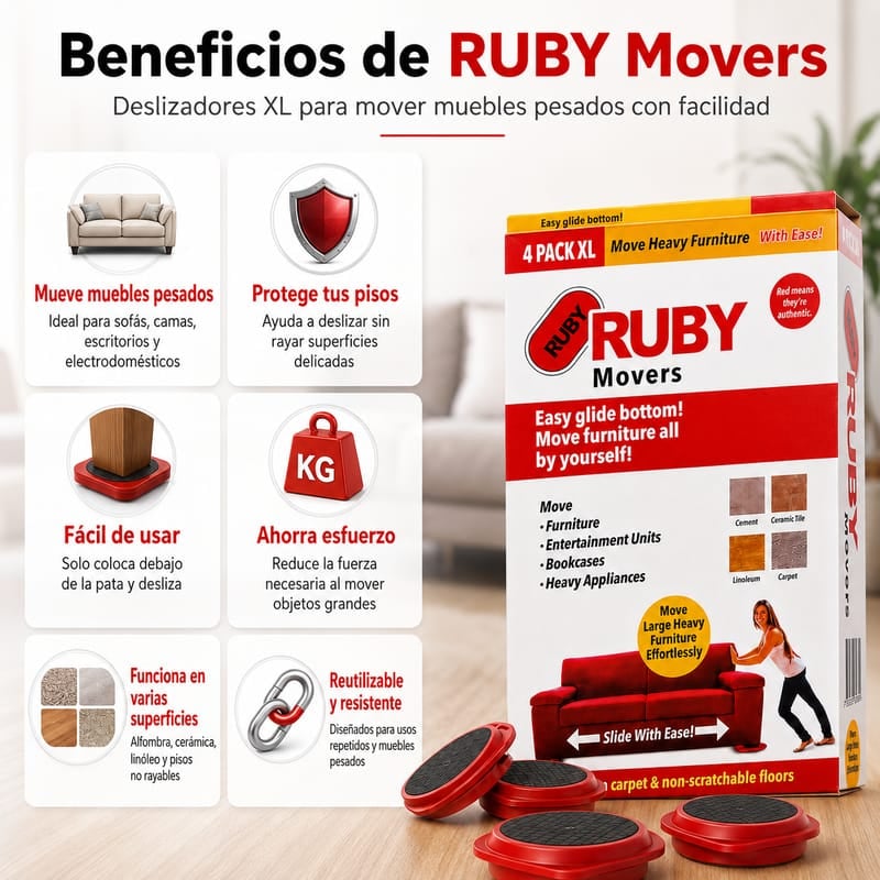 APROVECHA ESTA OFERTA - Deslizadores de Muebles + ENVIO GRATIS 🚚