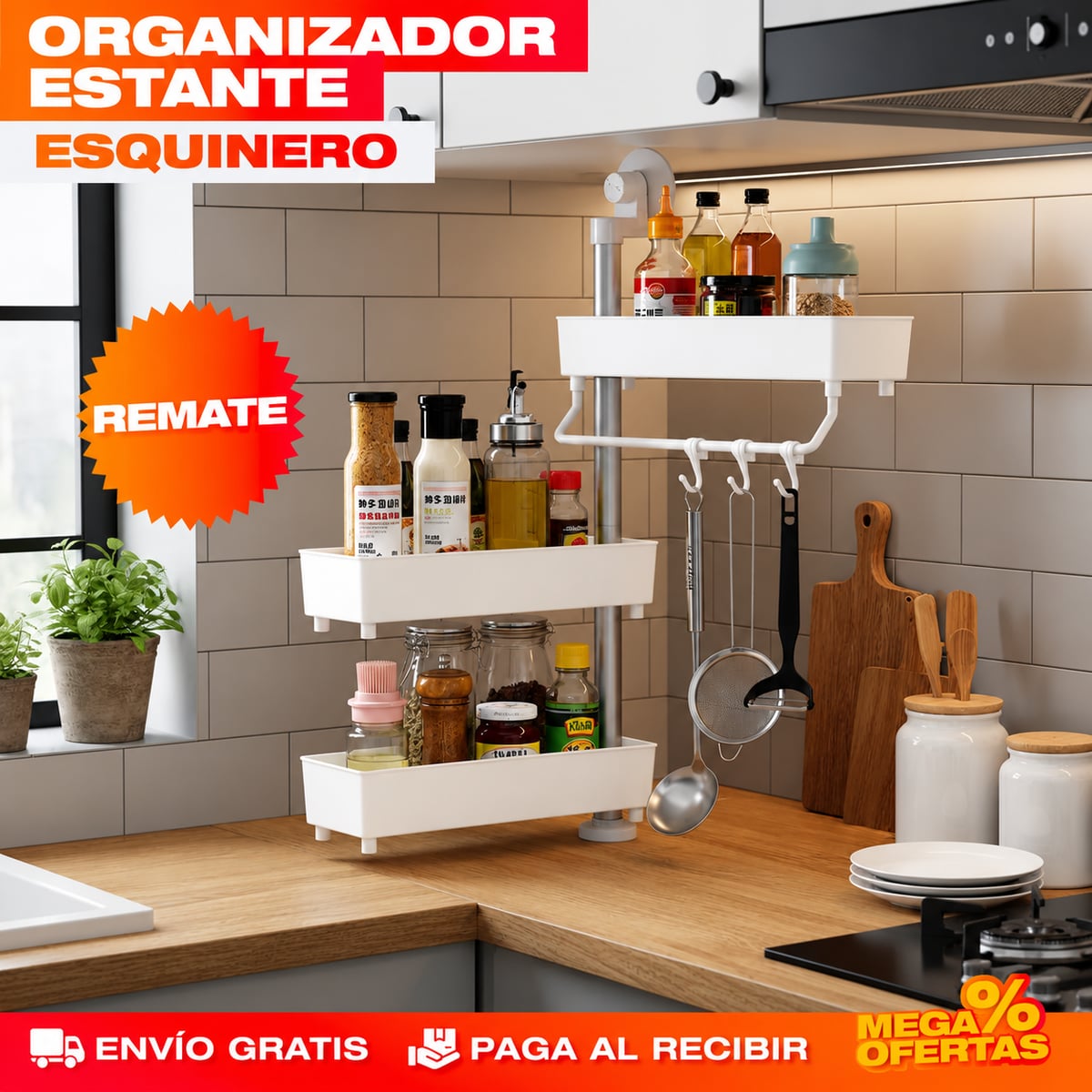 ORGANIZADOR ESTANTE ESQUINERO