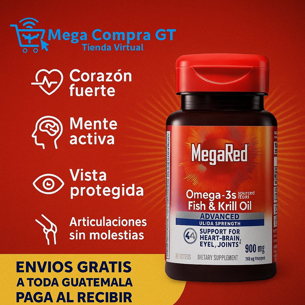 OFERTA 2X1 🔥 MegaRed Omega 3s® – Impulsa tu testosterona y energía natural 900 mg. 60 Caps.