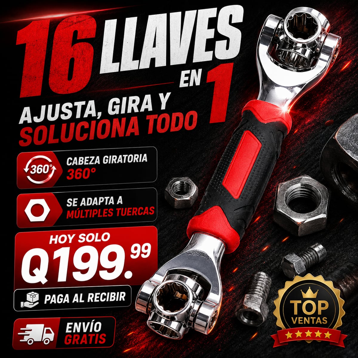 LlaveMax™ 16 en 1 | Una Sola Llave, Infinitas Soluciones 🔧