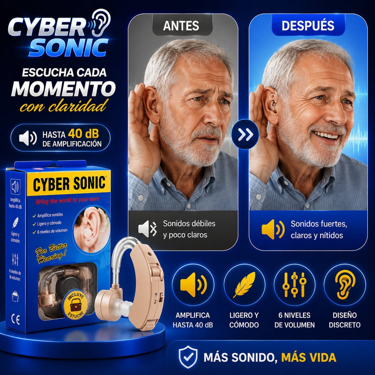Audífono Para La Sordera - Paga al Recibir + Envío Gratis🚗🏠