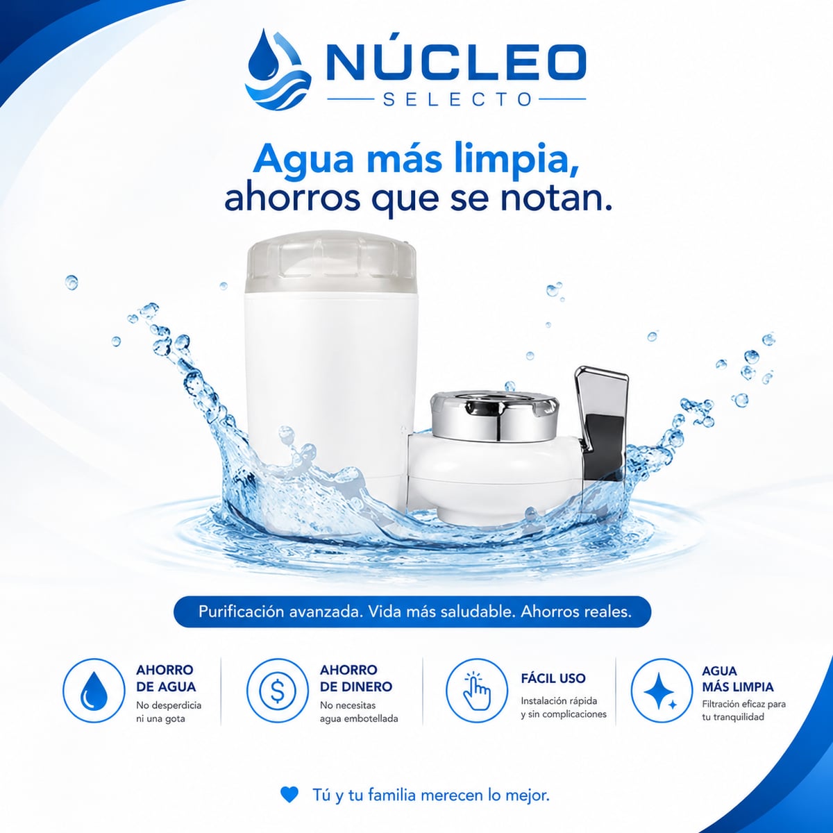 Purificador de Agua para Grifo – Limpieza y seguridad 💧