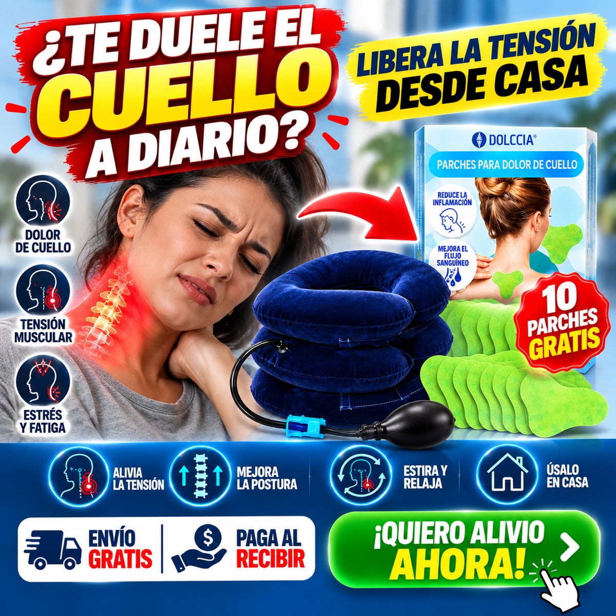 Combo Cervical Ajustable + 10 Parches