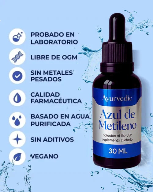 Azul de Metileno Puro 30ml - CONCENTRACION TOTAL🧠