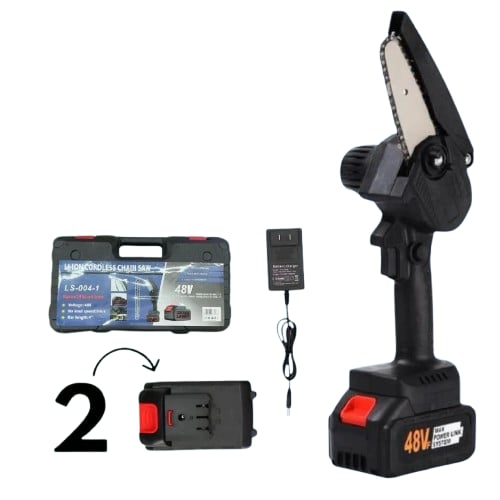 Mini Motosierra Eléctrica Portátil 48V | + 1 Batería + Maleta GRATIS + ENVÍO GRATIS