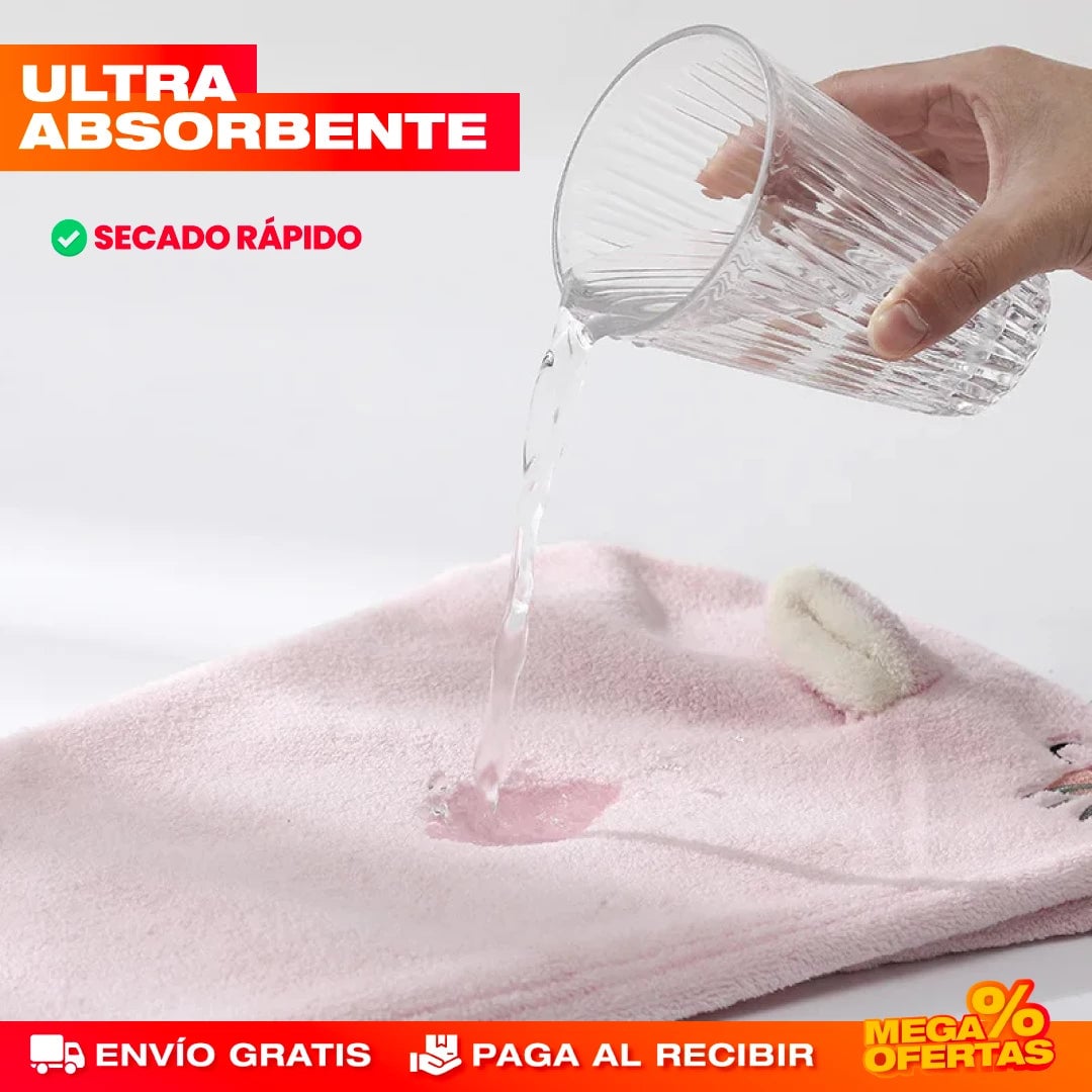 Toalla Gorro de Secado para Cabello – Seca tu Cabello Sin Maltratarlo · 2x1