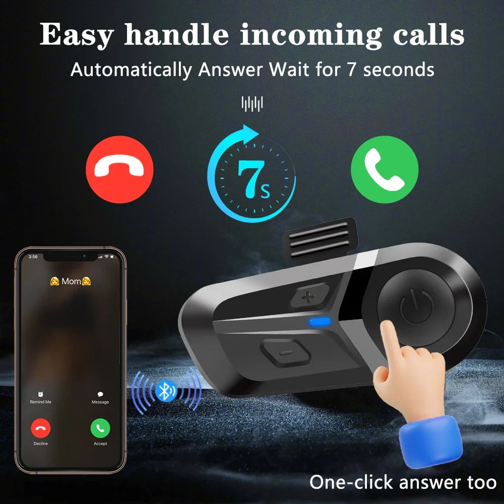 Nuevos auriculares para casco de Moto Bluetooth +Envio Gratis