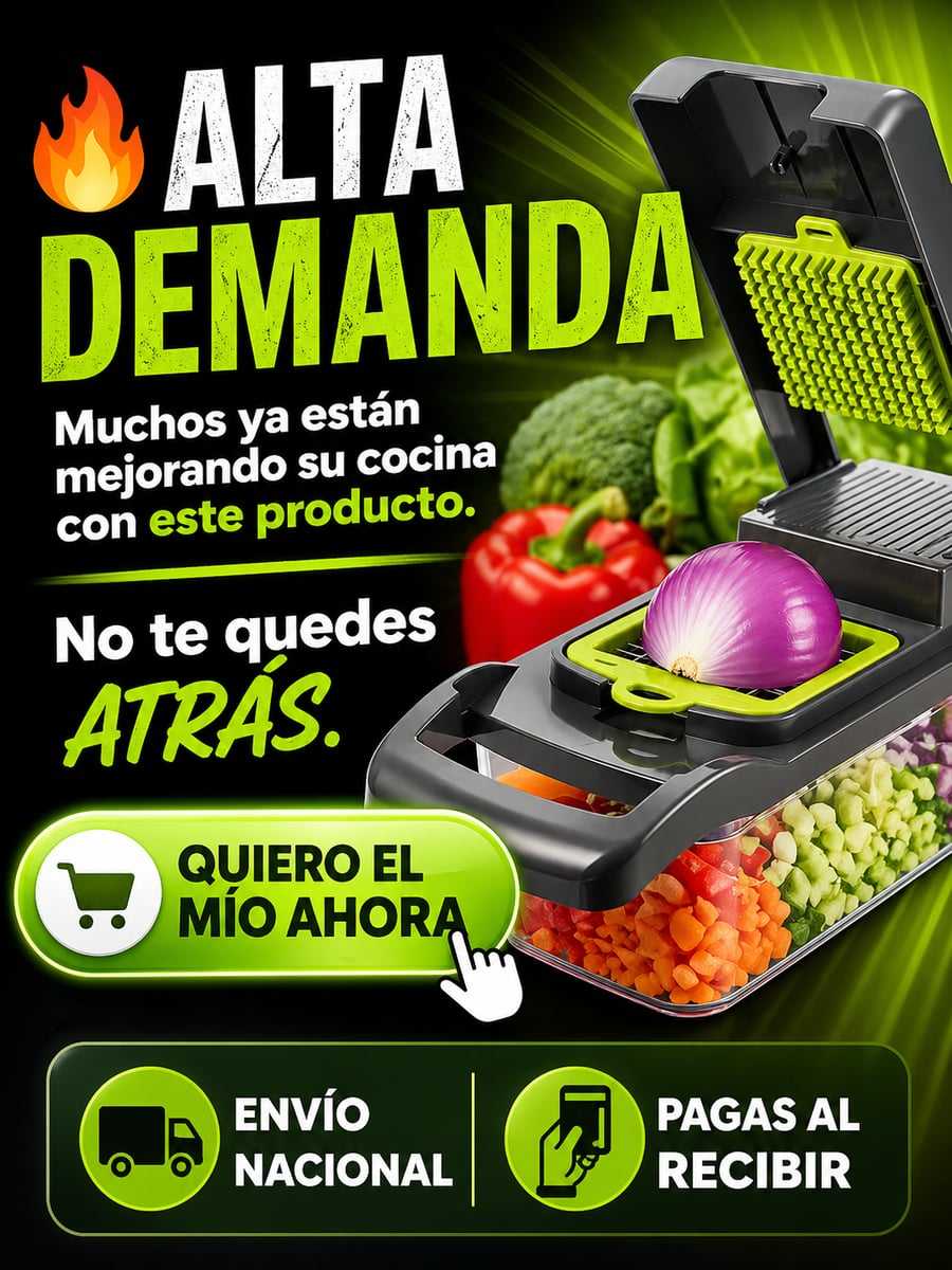 🔥Cortador Multifuncional: Picador de Verduras Múltiples + ENVÍO GRATIS 🚚