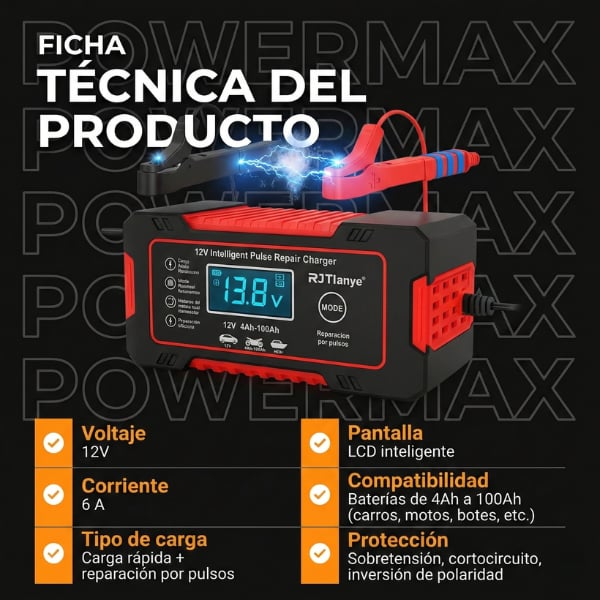 PowerShell™ – Arrancador Portátil para Baterías de 12V