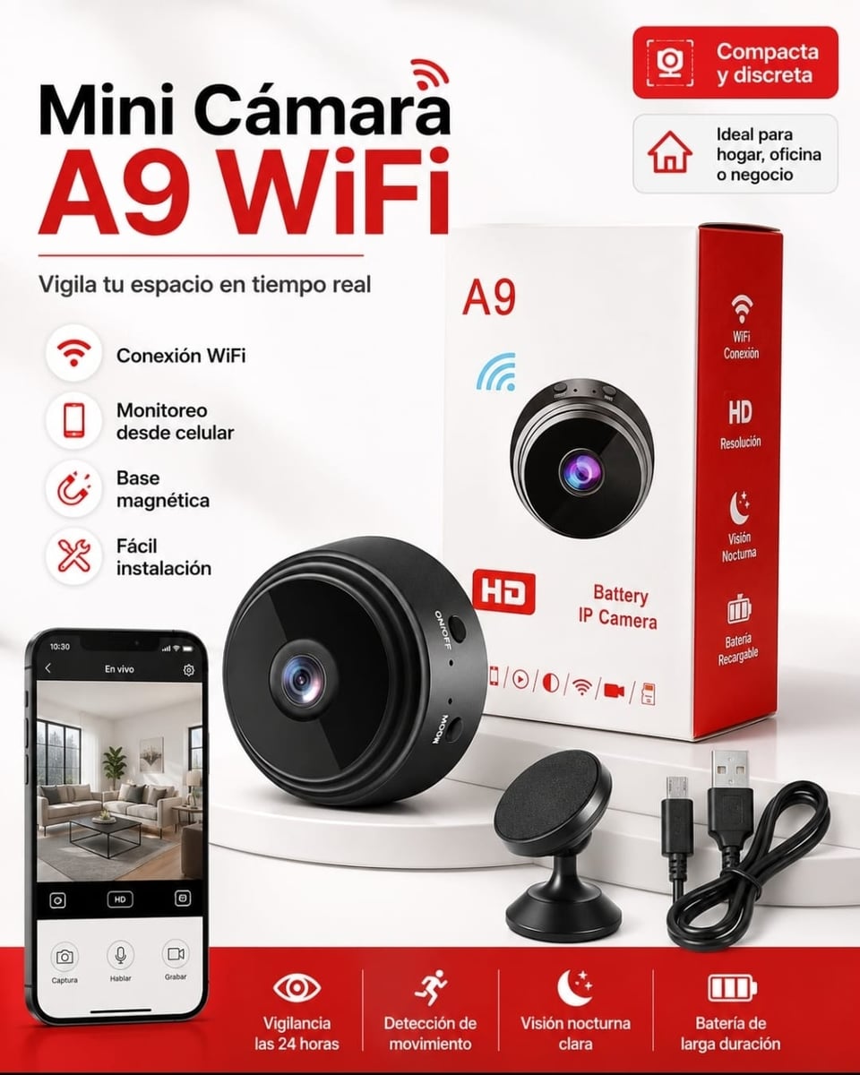 Mini Cámara de seguridad WIFI 360° HD
