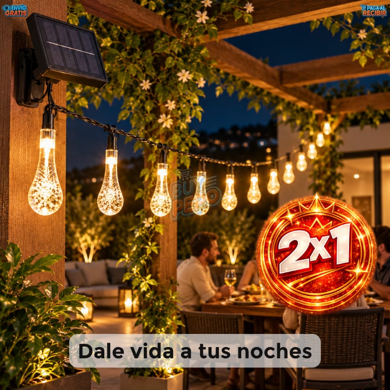 20 LUCES FORMA DE GOTA LED 2X1 -Ilumina tu Exterior Automáticamente