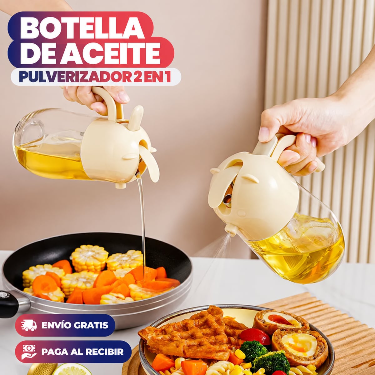 ACEITERA SPRAY CHEF 2 EN 1 + ENVÍO GRATIS