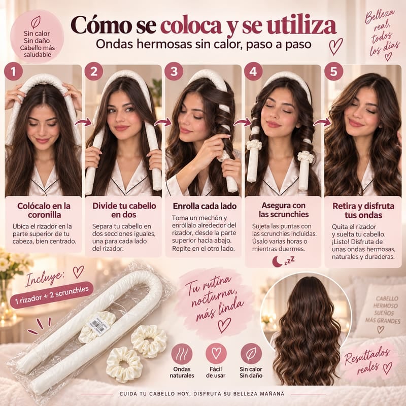 Rizador de Cabello Sin Calor de Satén