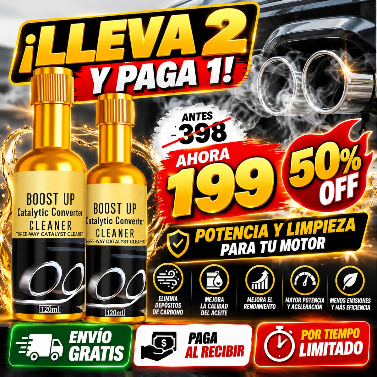 🚗 Limpiador de Combustible y Catalizador – Más Potencia, Menos Emisiones ⚡+ Envio Gratis
